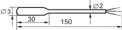 Чувствительный элемент медный ЧЭМ50(100)-С3(2)-2
