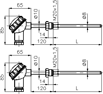 Комплекты термопреобразователей платиновых технических разностных типа КТПТР-01, КТПТР-03