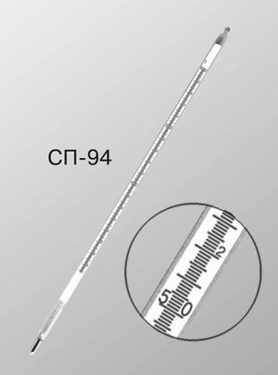 Термометр для измерения температуры при перегонке и других испытаниях изопропилбензола в лабораторных условиях СП-94