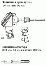 ТСМУ 014, ТСПУ 014 с подвиж. штуцером М20х1,5 и защит. арматурой диам. 5 или 6 мм