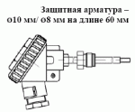 ТСМУ 027, ТСПУ 027 с подвижн. штуц. М20х1,5, с защитн. армат. диам. 10 мм с переходом на диам. 8 мм на длине 60 мм