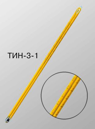 Термометр для определения температуры при испытании нефтепродуктов на застывание и помутнение ТИН-3-1