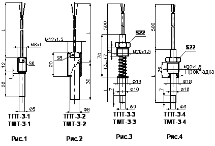Термометры платиновые технические типа ТПТ-3. Термометры медные технические типа ТМТ-3.